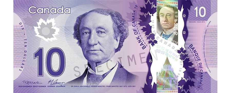 قیمت دلار کانادا - 10 دلار کانادا